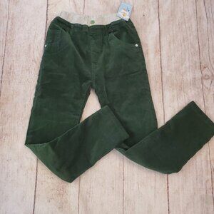 Jingpin green corduroy pull-on pants sz 14 NWT